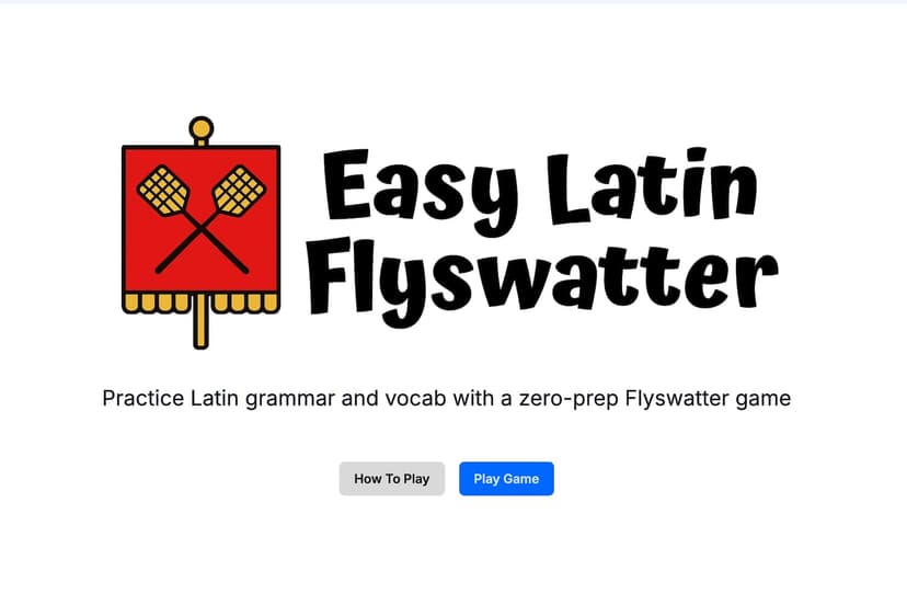 Easy Latin Flyswatter game