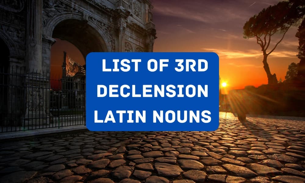 3rd declension latin nouns list