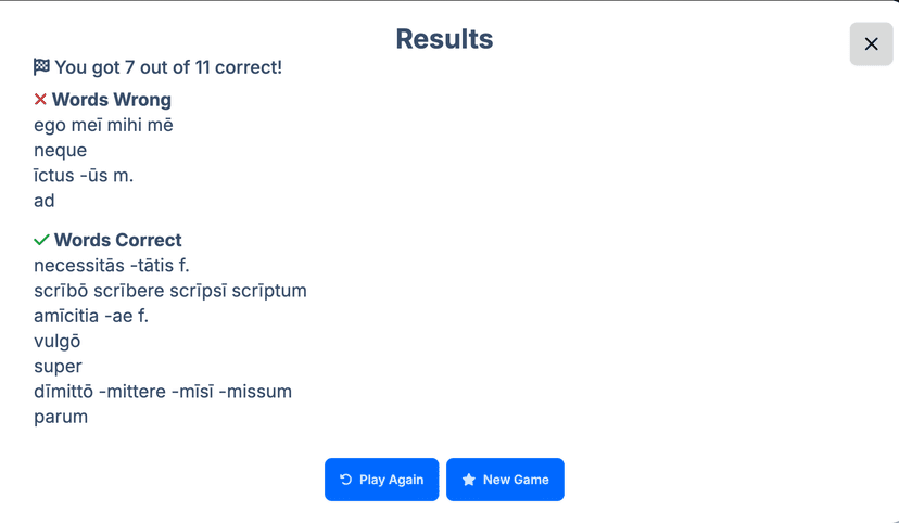 Review right and wrong answers
