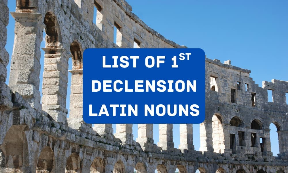 1st declension latin nouns list